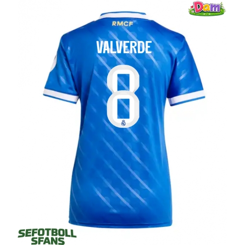 Real Madrid Federico Valverde #8 Tredje Tröja Kvinnor 2025-26 Kortärmad